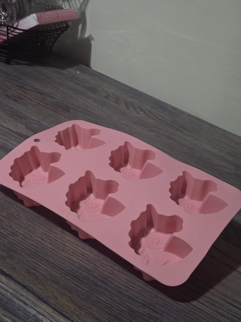 Pink Silicone Unicorn-Shaped Baking Molds